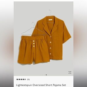 Madewell Lighestspun Oversized Short Pajama Set